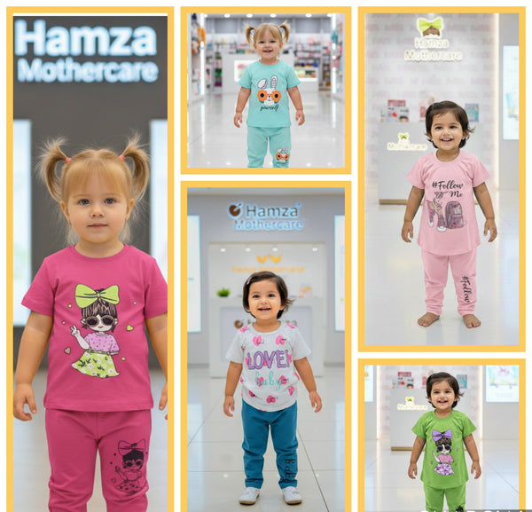 Pack of 5 Suits – Stylish Suits For Baby Girl ( Random Colour and Design) Image 1