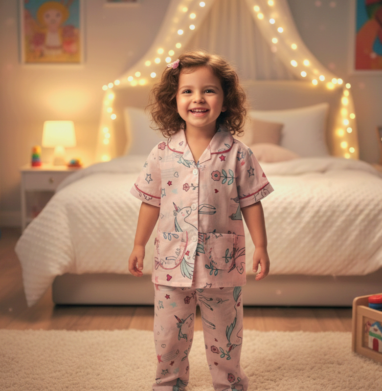 Night Suit For Baby Girls | Angel Care  Image 2