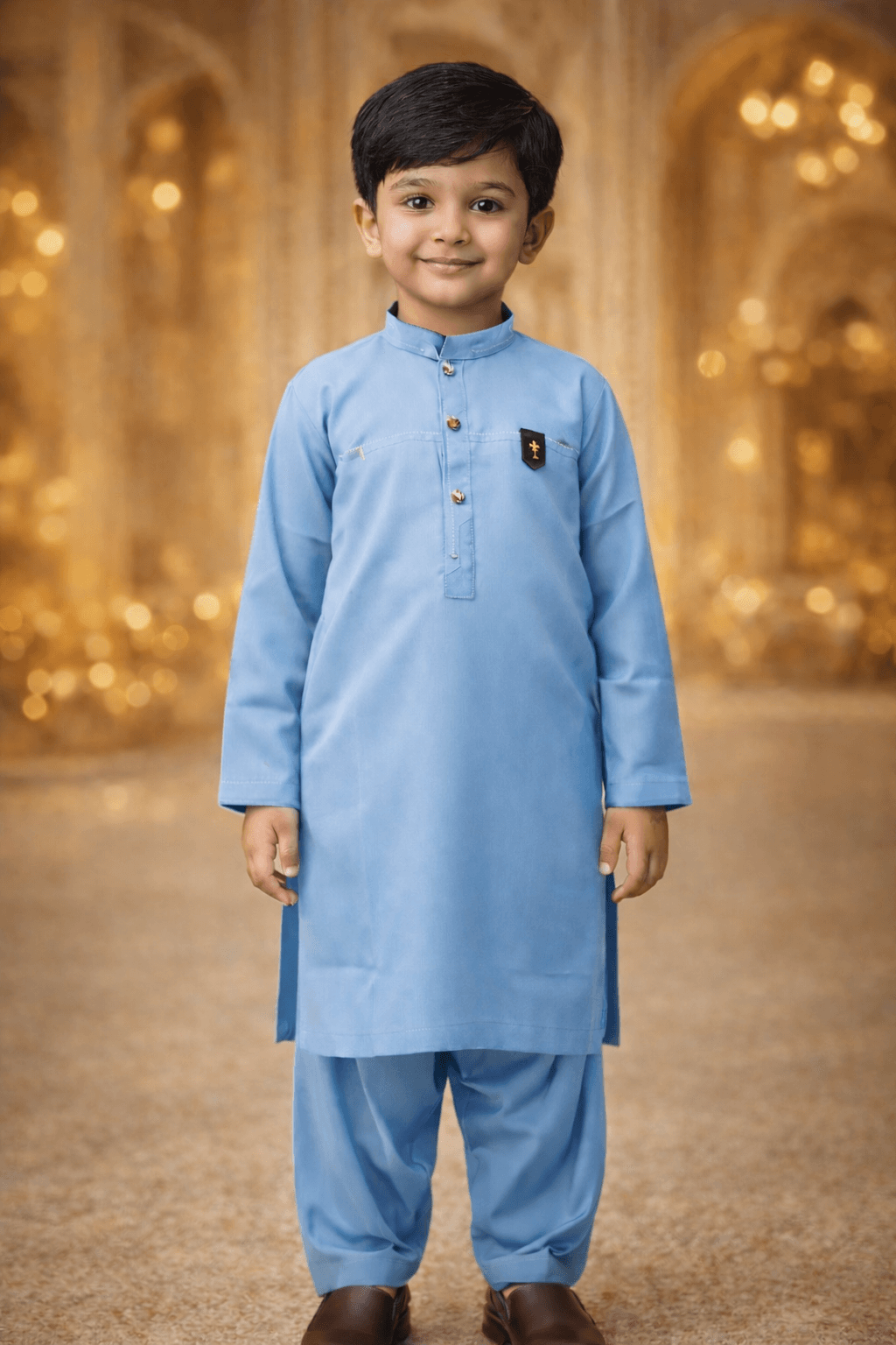 Boys Soft Saga Green Kurta Shalwar – Dino Prime | BabyDino.pk Eid Collection 2026 Image 4