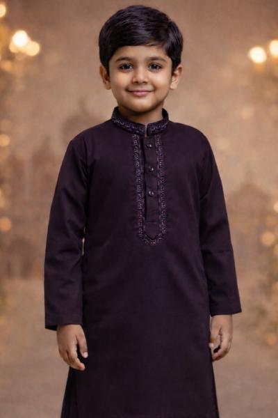 Boys Purple Tone Kurta Shalwar – Dino Prestige  – Premium Eid Collection 2026 | BabyDino.pk
