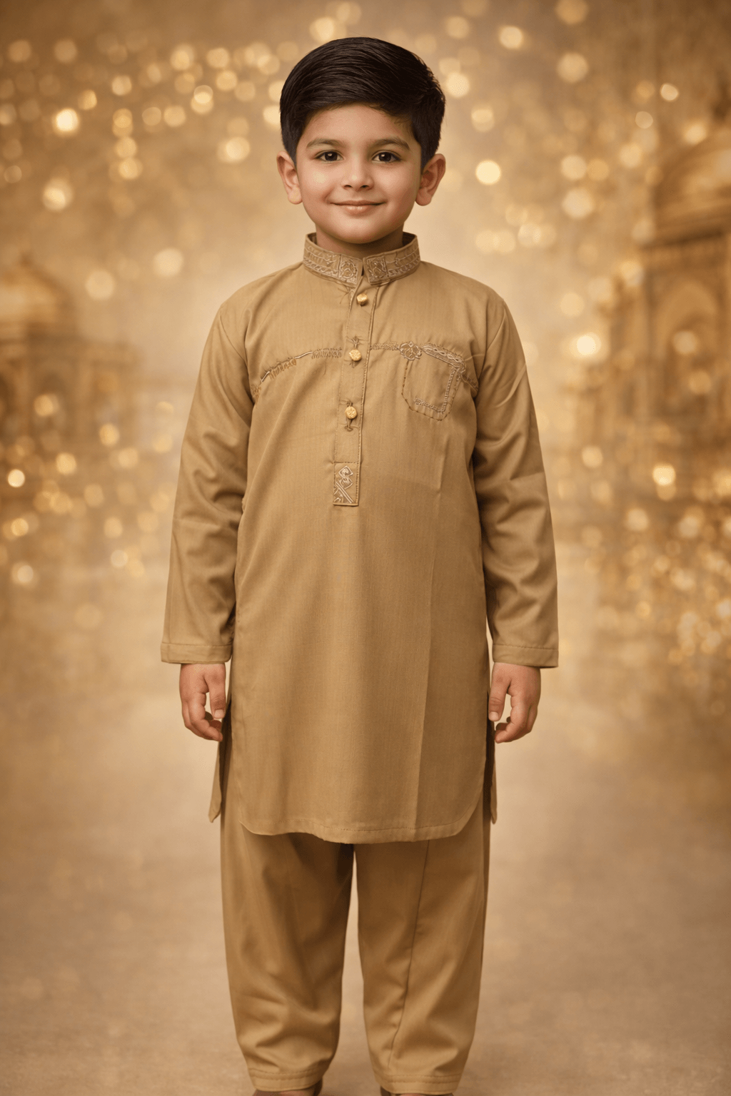 Boys slate Gray Kurta Shalwar – Dino Noble | BabyDino.pk Eid Collection 2026 Image 5