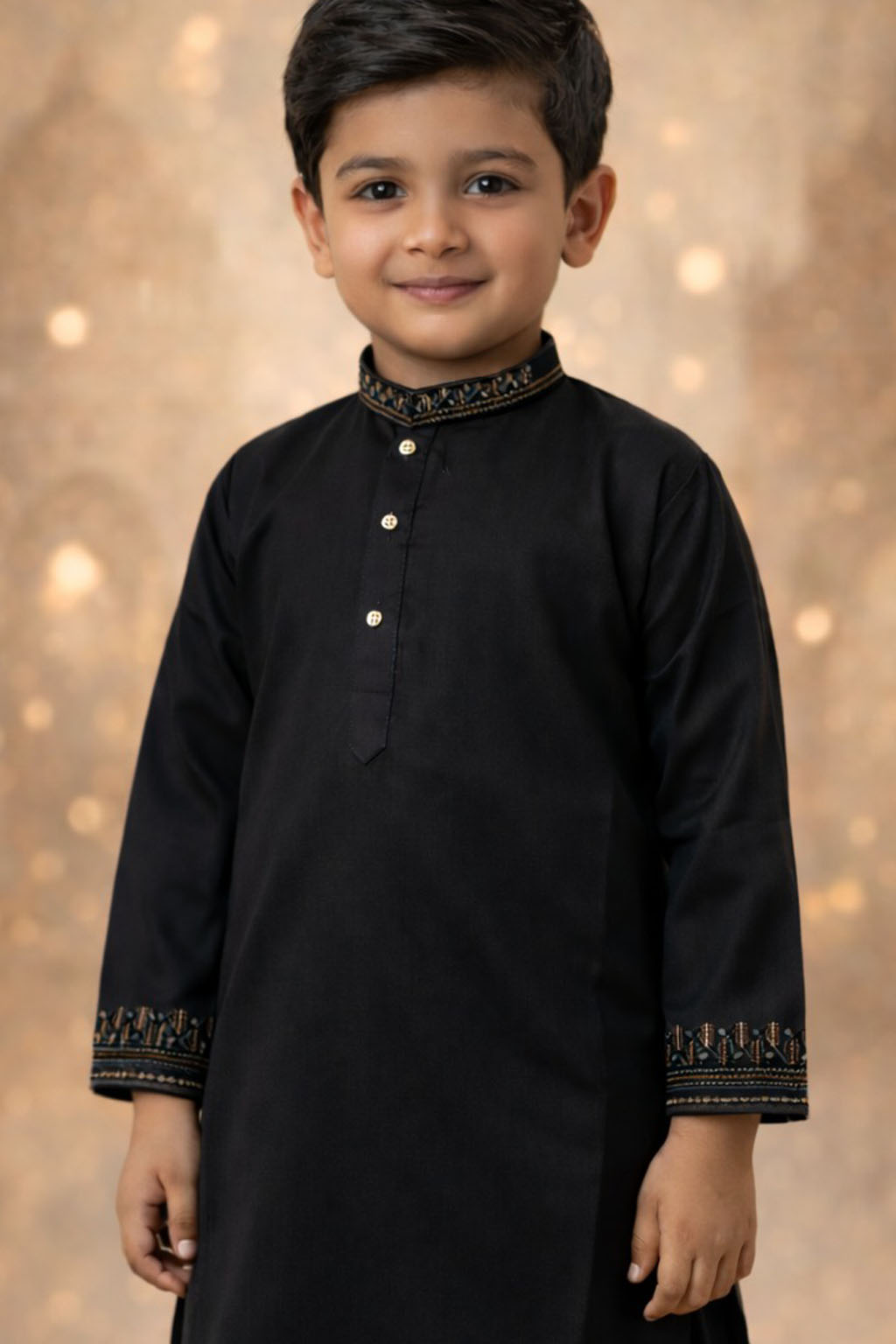 Boys Black Kurta Shalwar – Dino Royal – Premium Eid Collection 2026 | BabyDino.pk Image 1